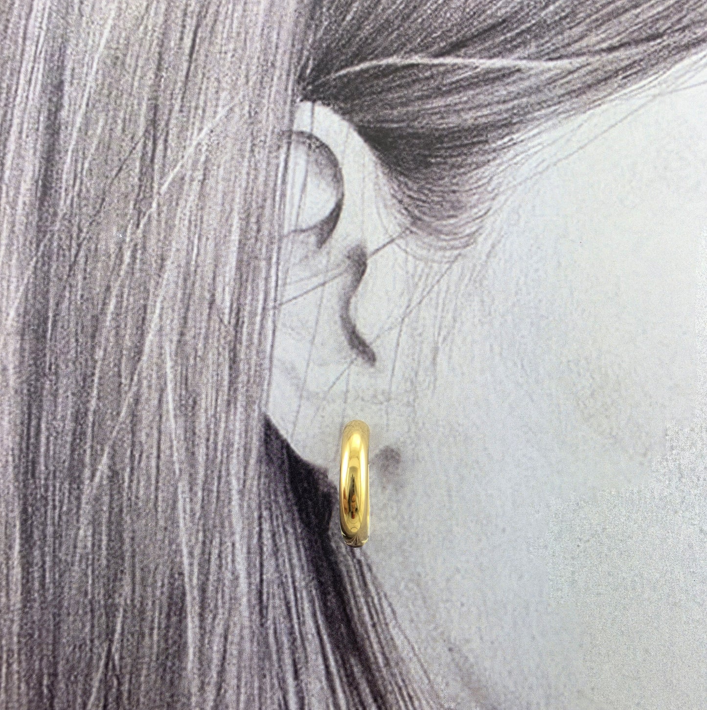 Anneaux Épais Dorés - Alberto Bijoux