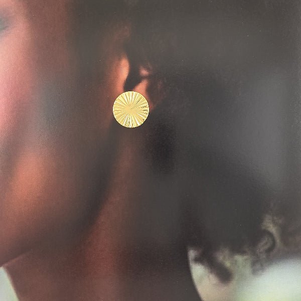 Boucles d’oreilles rondes texturées 24 mm – Acier inoxydable doré ou argenté - Alberto Bijoux