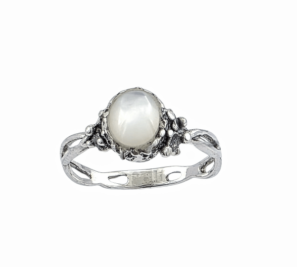 Bague Bohème "Luna Nacre" - Argent Sterling et Nacre Naturelle - Alberto Bijoux