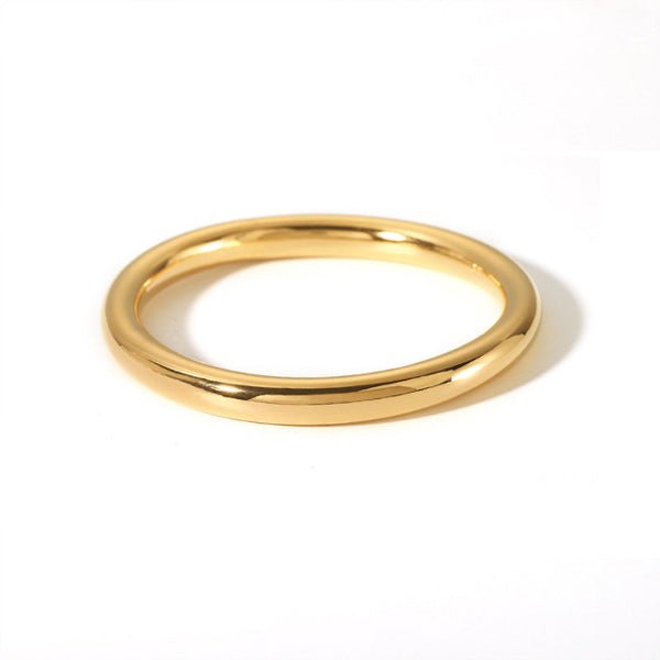 Épure Dorée – Bangle Classique Plein Brillant - Alberto Bijoux