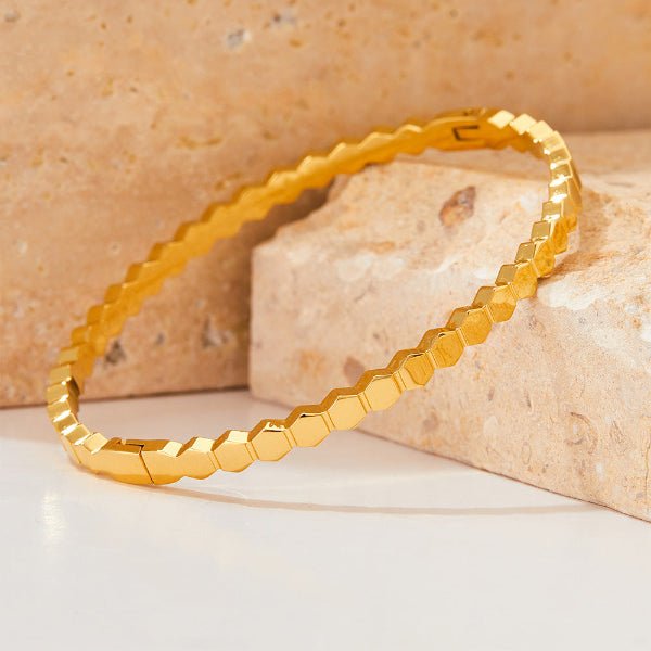 Miel Doré – Jonc Texturé Alvéoles - Alberto Bijoux