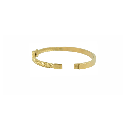Bracelet “Cleopatre” – Manchette Dorée Sculptée - Alberto Bijoux