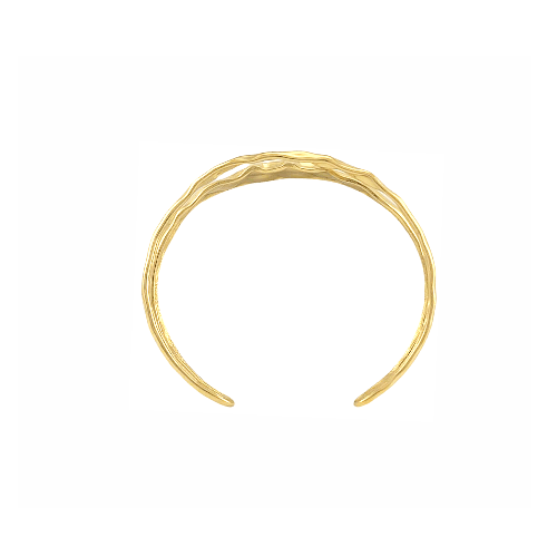 Bracelet “Oasis” – Bangle Doré Organique Ouvert - Alberto Bijoux