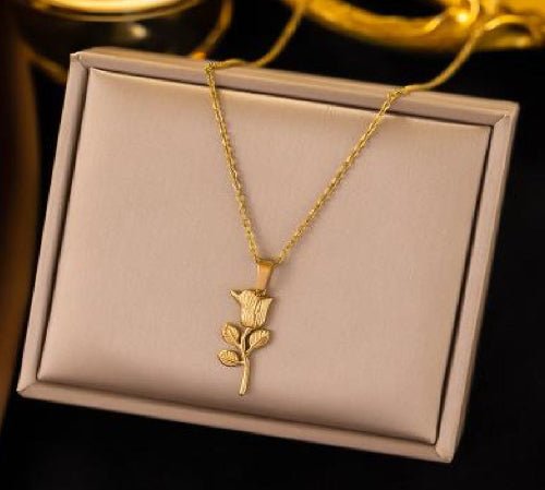 Rose d’Or – Pendentif fleur romantique - Alberto Bijoux