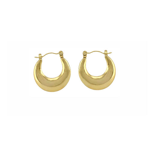 Créoles Bombées Dorées – 20mm - Alberto Bijoux