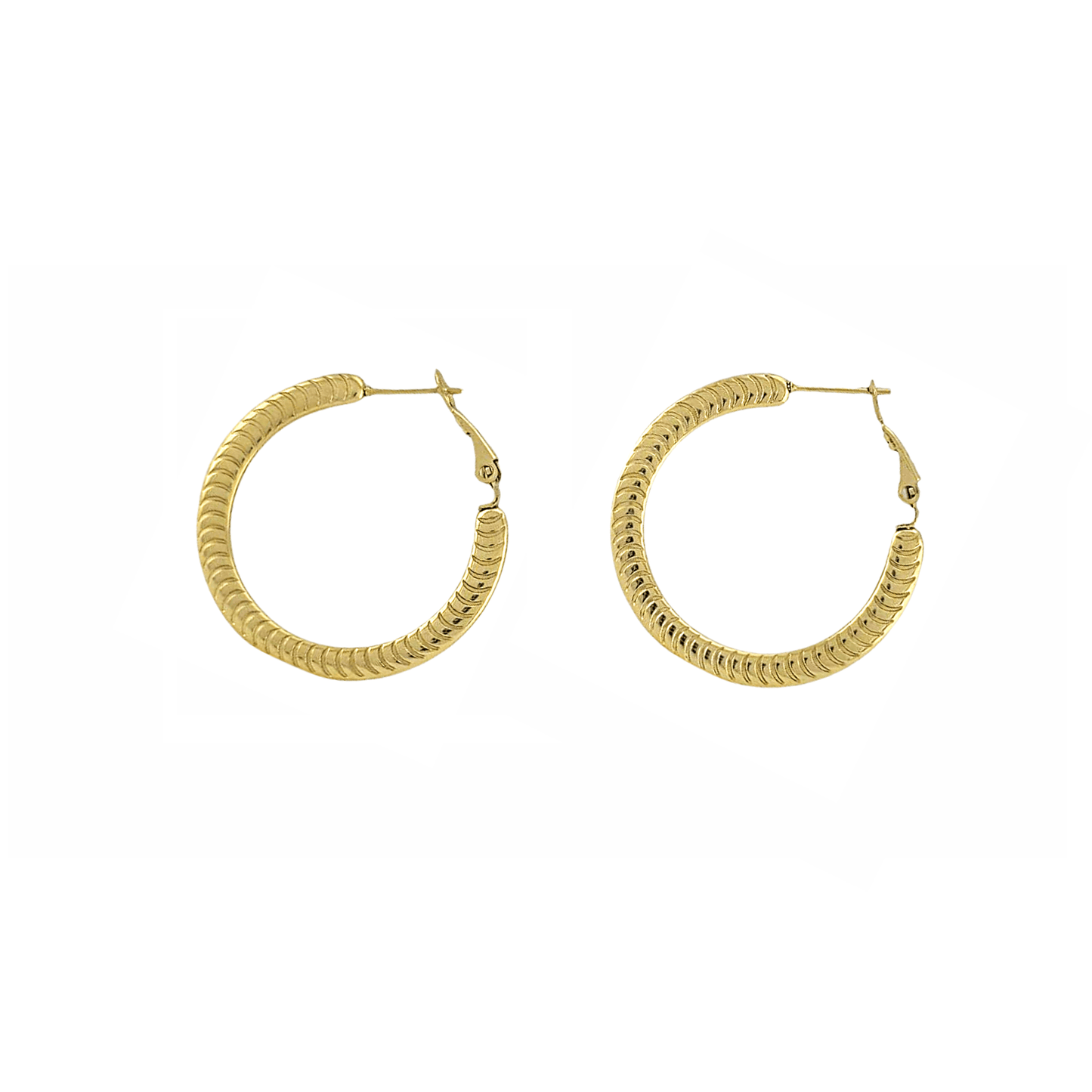 Créoles Dorées Cannelées - Alberto Bijoux