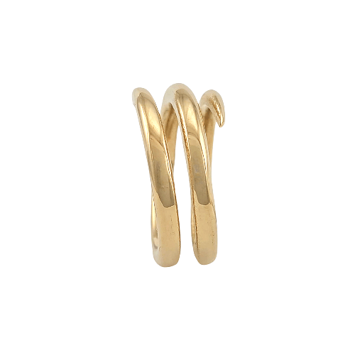 Twina – Bague Spirale Dorée Ouverte - Alberto Bijoux
