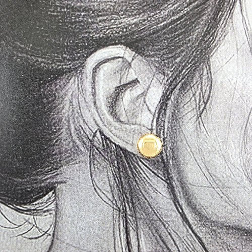 Boucles d’oreilles Dôme Classique en Acier Doré - Alberto Bijoux