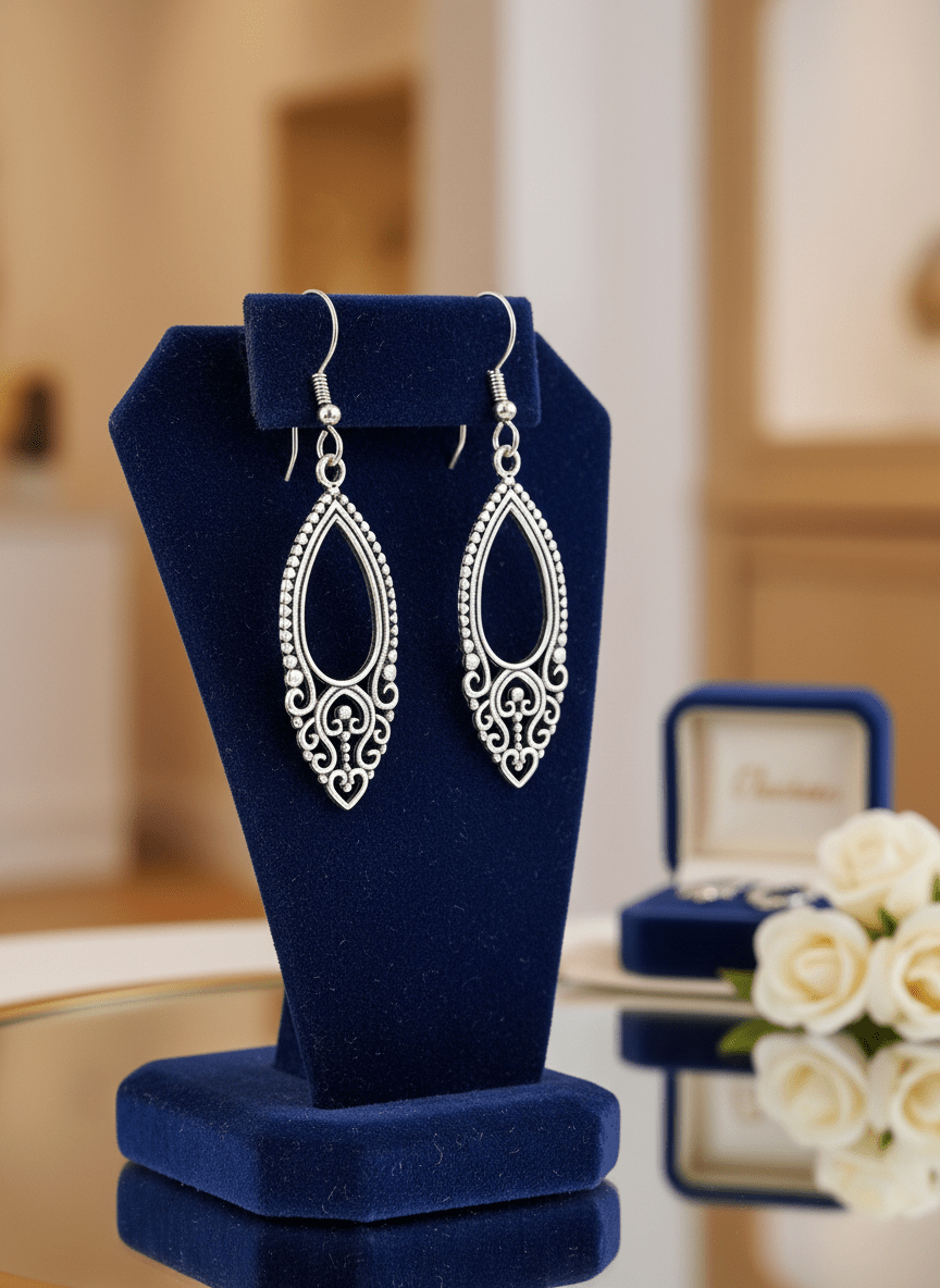 Boucles d’Oreilles Ajourées en Argent 925 – Design Ornemental - Alberto Bijoux