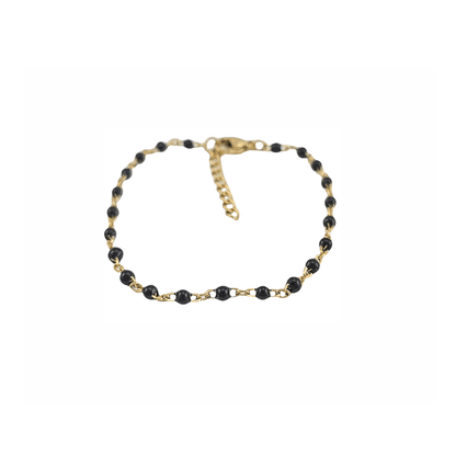 Bracelet “Luna Pop” – Chaînette Dorée à Perles Colorées (6 Couleurs) - Alberto Bijoux