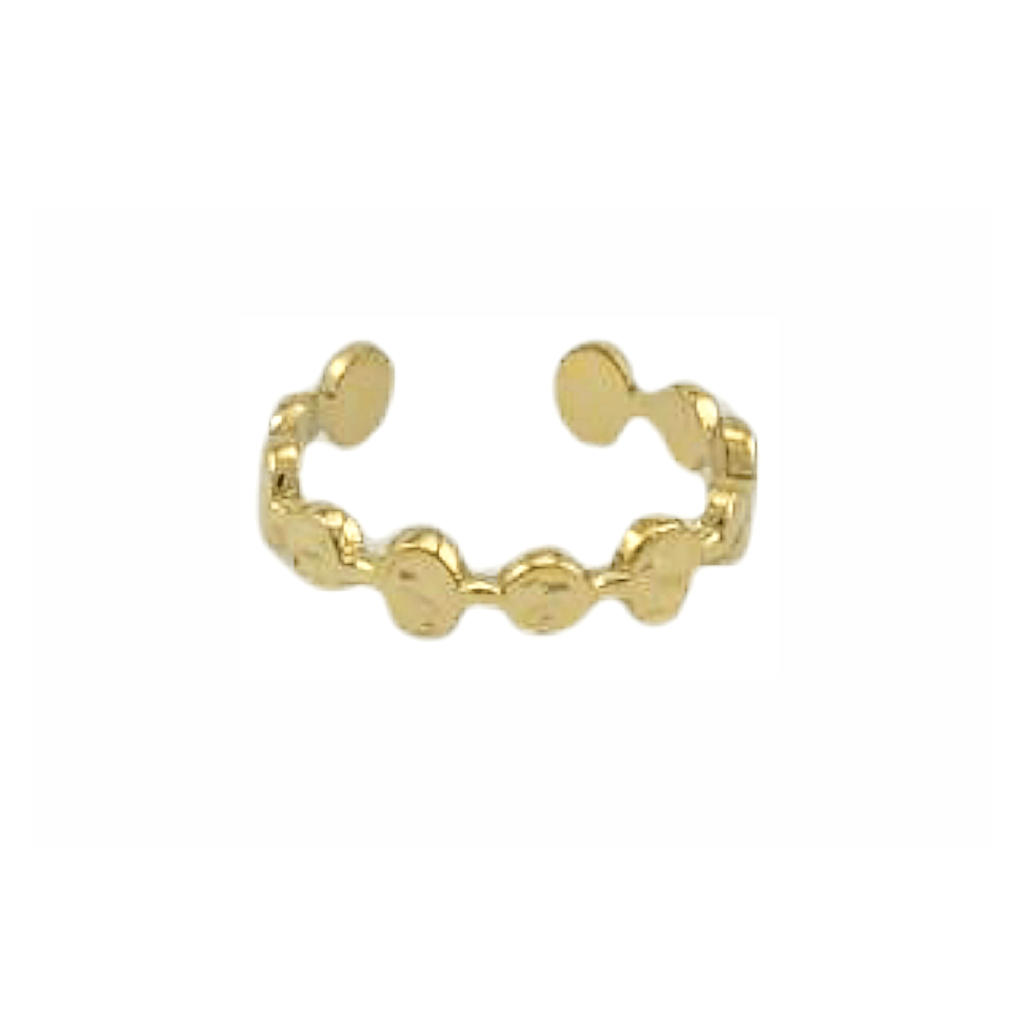 Echo – Ear Cuff Doré Triple Texture (Unité) - Alberto Bijoux