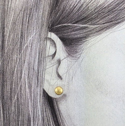 Mini Puces Boules Dorées - Alberto Bijoux