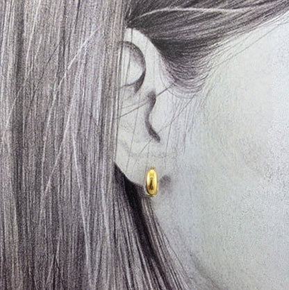 Anneaux Épais Dorés - Alberto Bijoux