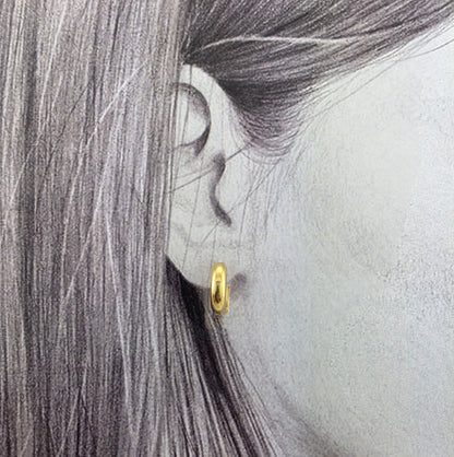 Anneaux Épais Dorés - Alberto Bijoux