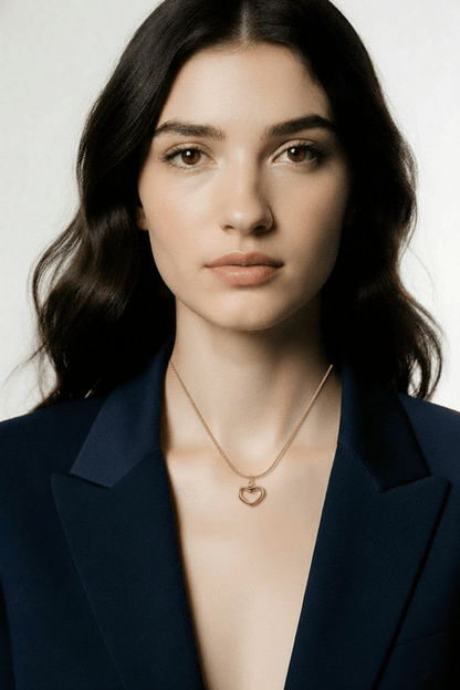 Cœur doré – Collier Doré 10 mm - Alberto Bijoux