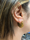 Solaréa – Gold Hammered Hoop Earrings