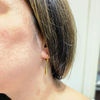 Slender Drop Hoop Earrings in Gold-Plated Steel