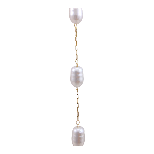 Luxury Pearl Chain – Oval Pearl Necklace