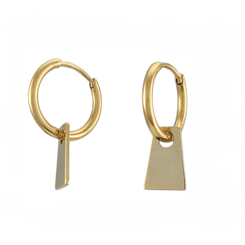 Créoles Mini - Plaque Dorées - Alberto Bijoux