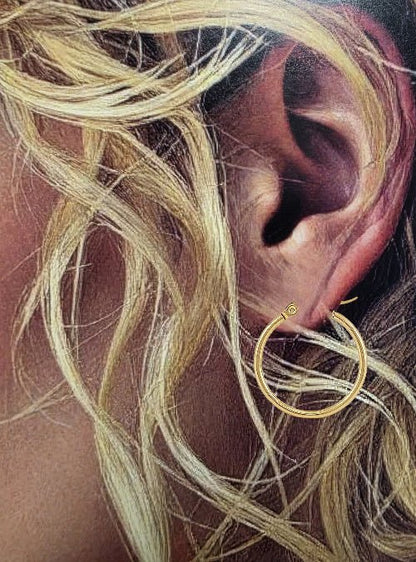 Ronda – Créoles Dorées Simples (2 mm) - Alberto Bijoux