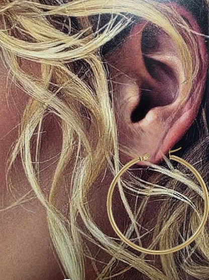 Ronda – Créoles Dorées Simples (2 mm) - Alberto Bijoux