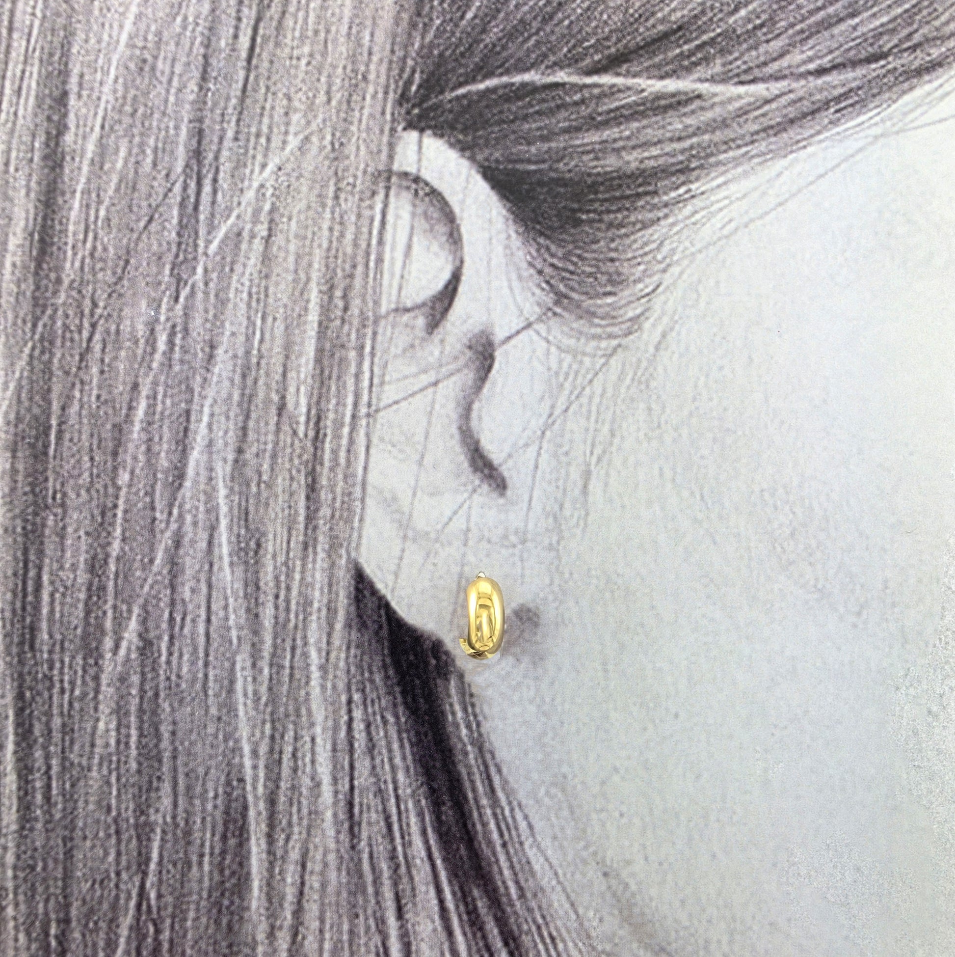 Anneaux Épais Dorés - Alberto Bijoux