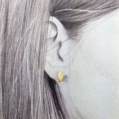 Anneaux Épais Dorés - Alberto Bijoux