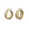 Boucles d’oreilles créoles 20 mm argentées texturées modernes