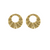 Boucles d’oreilles rondes plissées 30 mm – Acier inoxydable doré