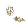 Boucles d’oreilles en acier inoxydable doré motif floral 45x30 mm