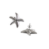 Boucles d’oreilles étoile de mer argentées en acier inoxydable 30x30 mm