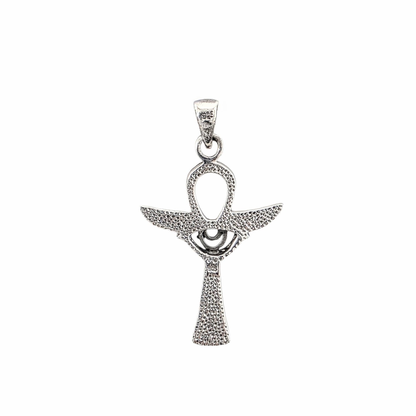 Pendentif Ankh Œil d'Horus Ailes — Argent Sterling 925