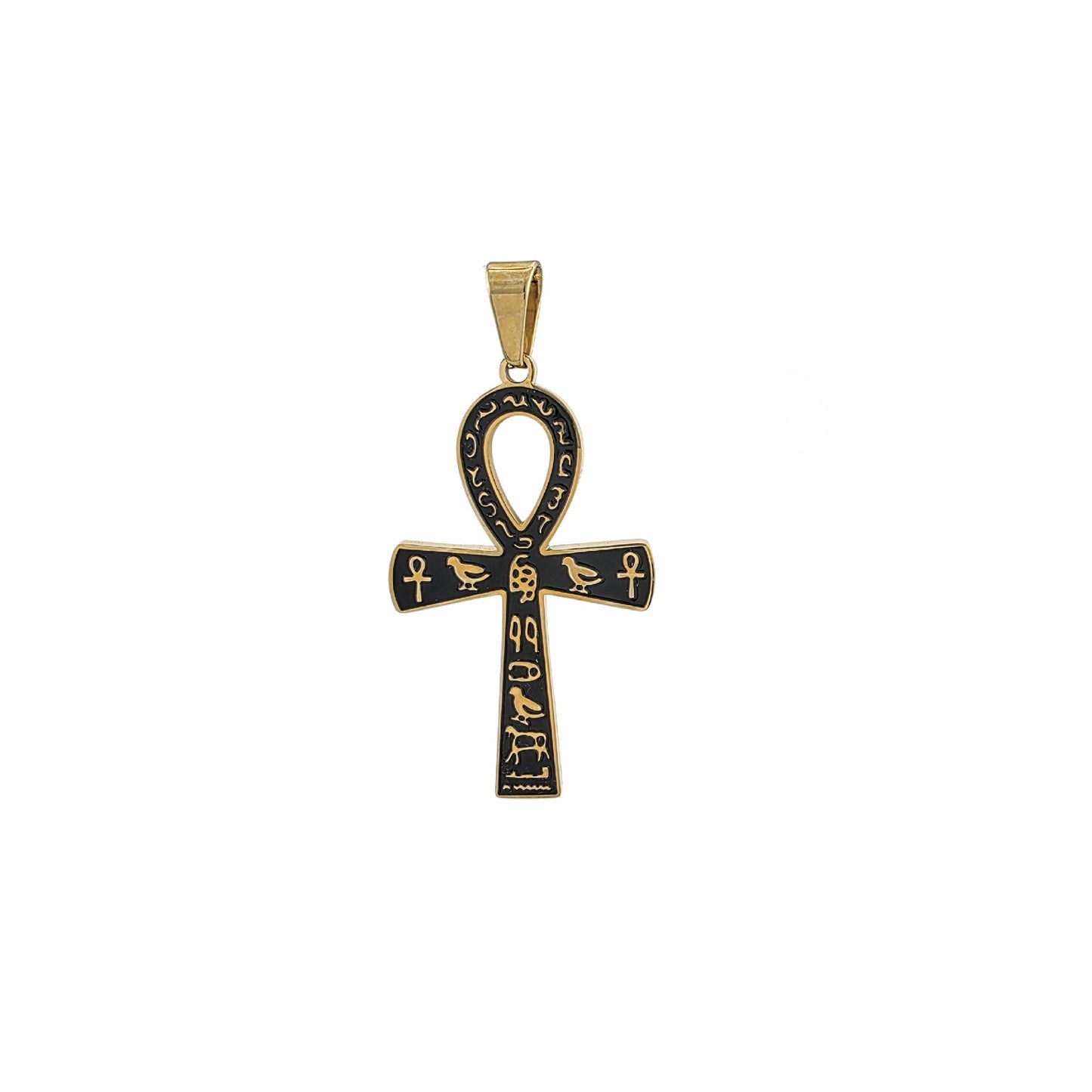 Pendentif croix Ankh 45mm disponible en argent et doré – bijou spirituel et symbolique Alberto Bijoux