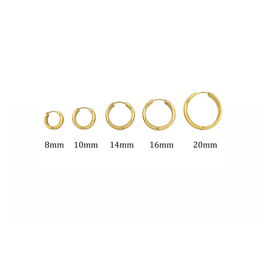 Anneaux Épais Dorés - Alberto Bijoux