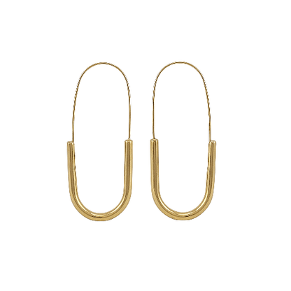 Archétype – Boucles d’Oreilles en U en Acier inoxydable dorée - Alberto Bijoux