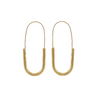 Boucles d’oreilles en acier doré, forme en U minimaliste, design moderne et léger