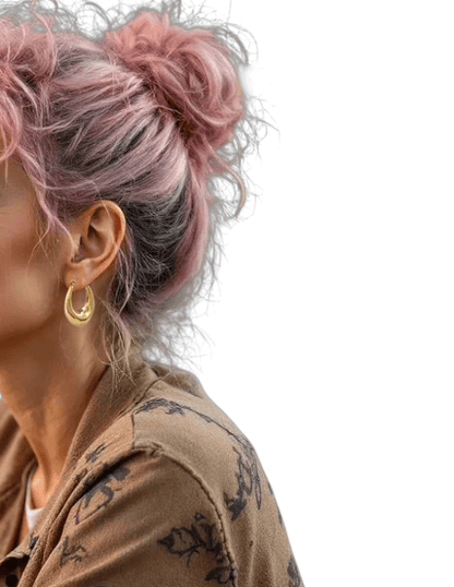 Créoles galbées 33x23 mm – Acier inoxydable doré ou argenté - Alberto Bijoux