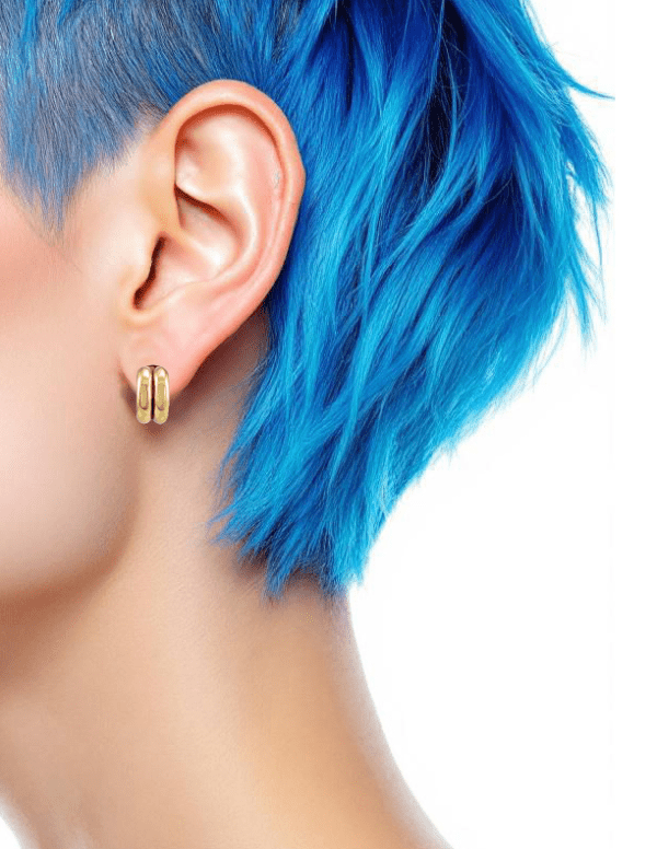 Éclat doré – Créoles épaisses 15x9 mm en acier inoxydable - Alberto Bijoux