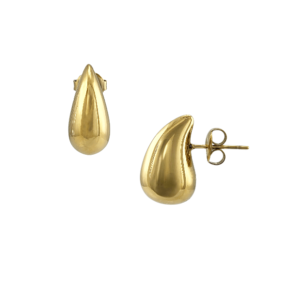 Mini gouttes dorées – Boucles d’oreilles en acier inoxydable 18x8 mm - Alberto Bijoux