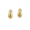 Mini gouttes dorées – Boucles d’oreilles en acier inoxydable 18x8 mm (vue de face)