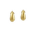 Mini gouttes dorées – Boucles d’oreilles en acier inoxydable 18x8 mm (vue de face)