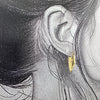 Gold Diamond Hammered Hoop Earrings
