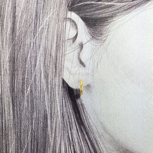 Anneaux Bambou Dorés - Alberto Bijoux