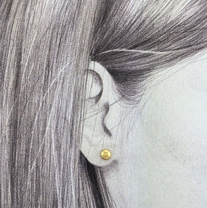 Mini Puces Boules Dorées - Alberto Bijoux