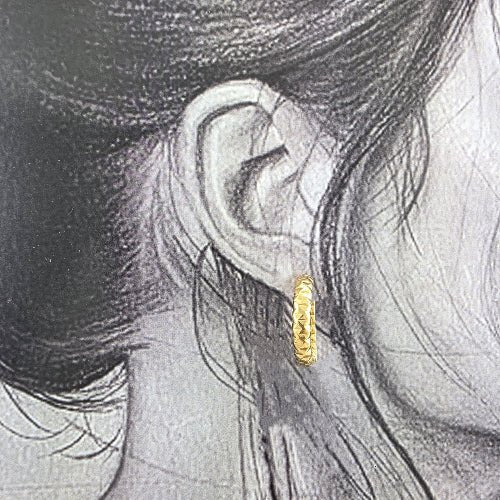 Boucles Sculptées Vibe – Acier Doré (20mm & 30mm) - Alberto Bijoux