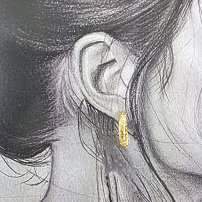 Boucles Sculptées Vibe – Acier Doré (20mm & 30mm) - Alberto Bijoux