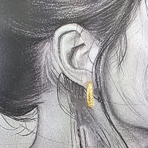 Vibe Sculpted Earrings – Gold Steel (20mm &amp; 30mm)