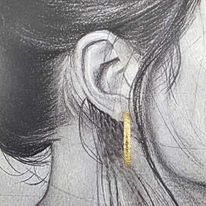 Boucles Sculptées Vibe – Acier Doré (20mm & 30mm) - Alberto Bijoux