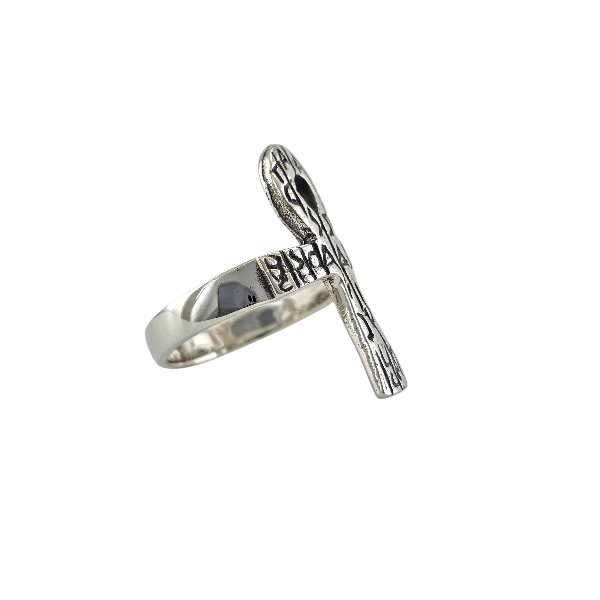 Bague "Ankh Sacré" – Croix Égyptienne en Argent Sterling 925 (Tailles 6 à 10) - Alberto Bijoux