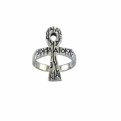 Bague "Ankh Sacré" – Croix Égyptienne en Argent Sterling 925 (Tailles 6 à 10) - Alberto Bijoux
